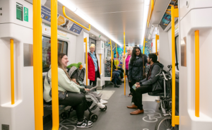 Customers on a new Metro