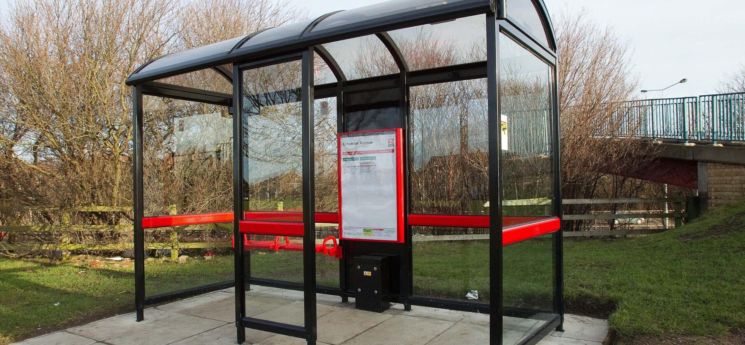 A bus shelter