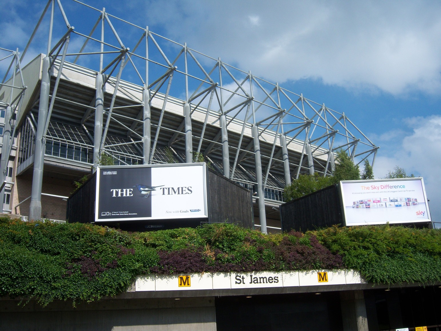 St James Park and St James Metro station