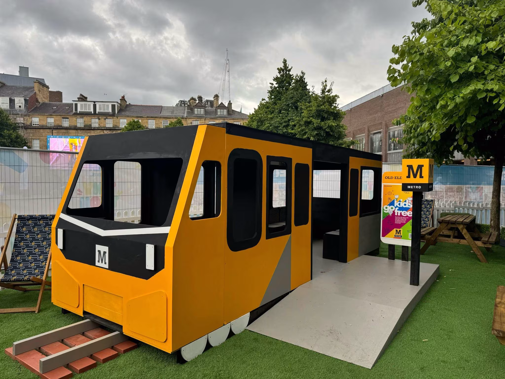 Replica Metro train to wow kids at Tiny Toon play village